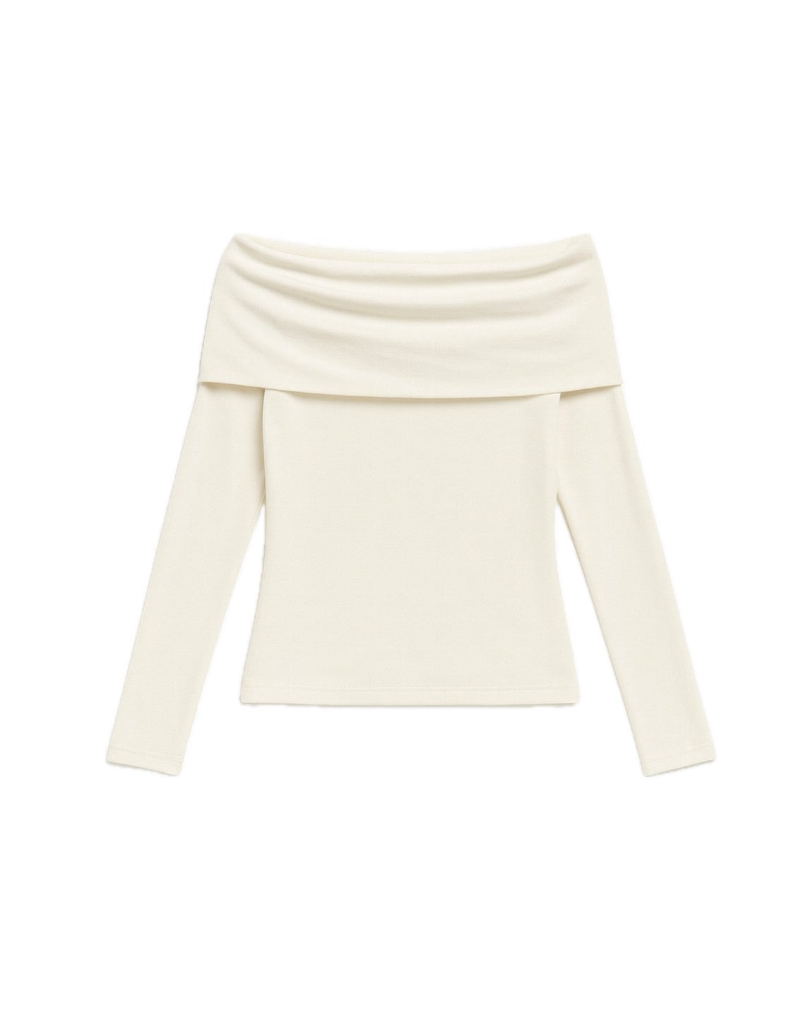 【即日発送】Silk blend off-shoulder knit