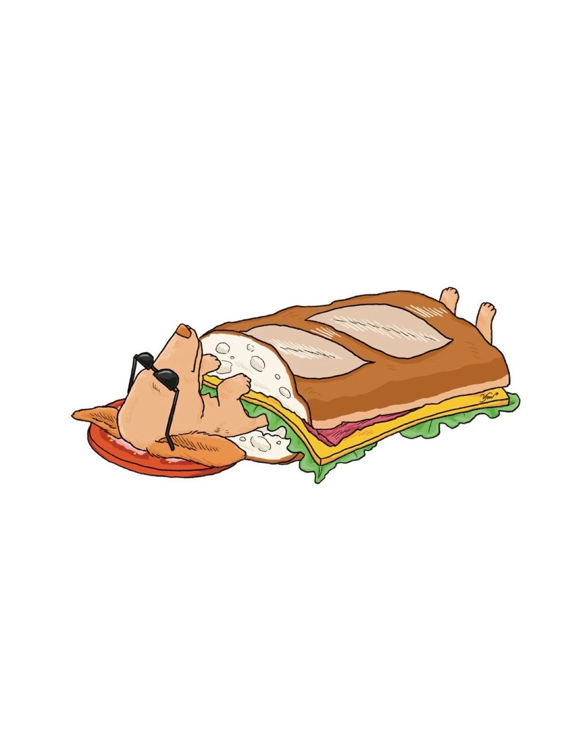 【即日発送】Sleeping Sandwich Tee