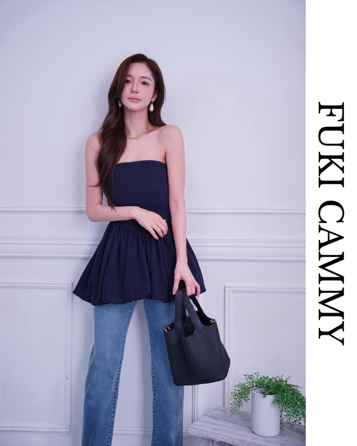 【即日発送】Leg Line stretch straight Denim