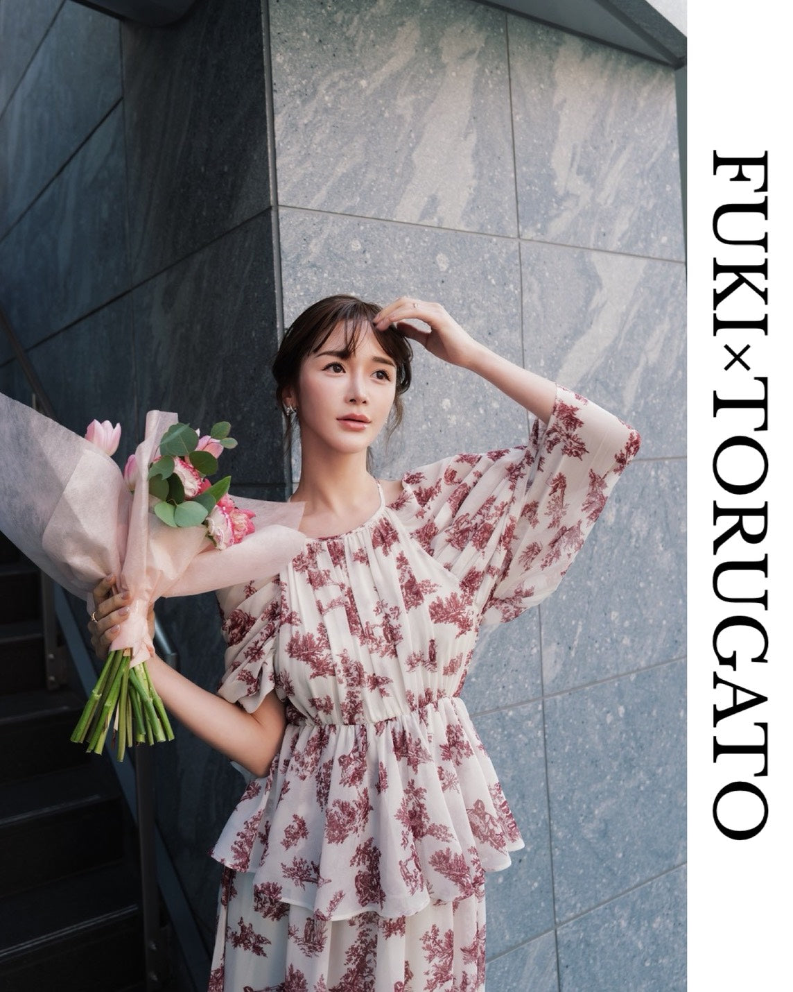 【5月上旬発送】Geometric Chiffon one-piece
