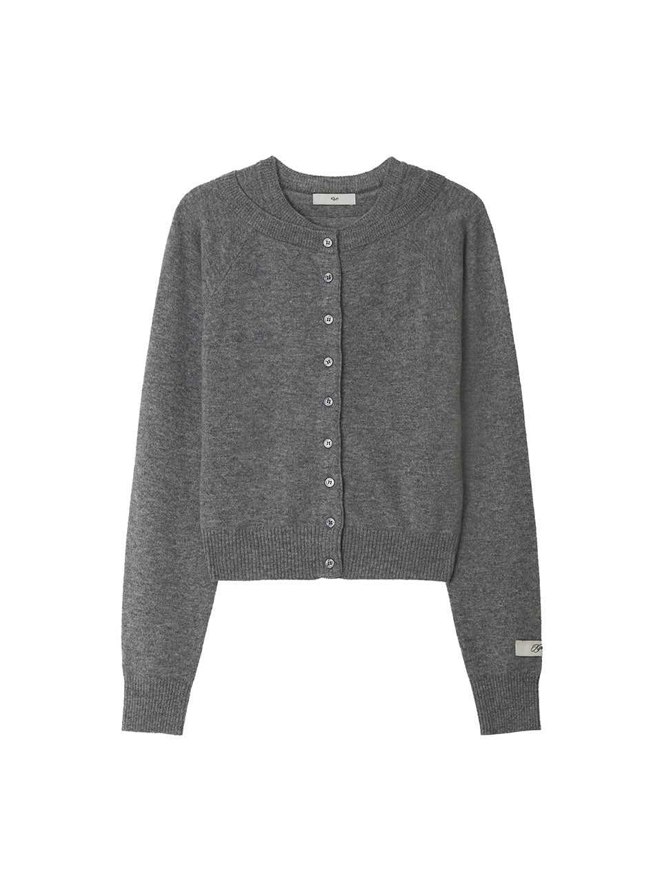 【KIJUN】Double Neck Knit Cardigan