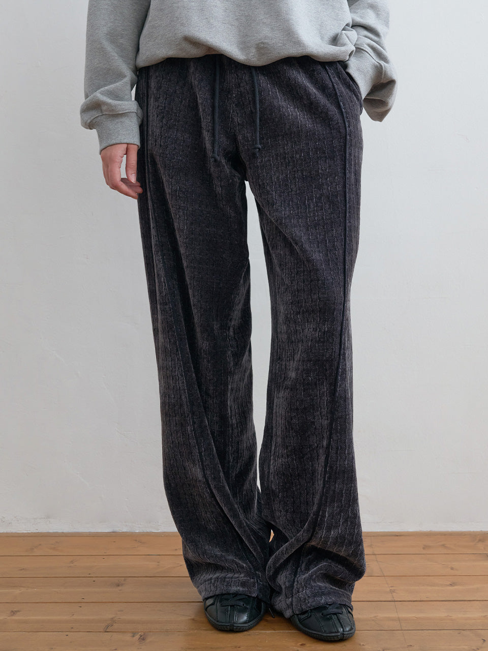 【KIJUN】Line Velour Pants
