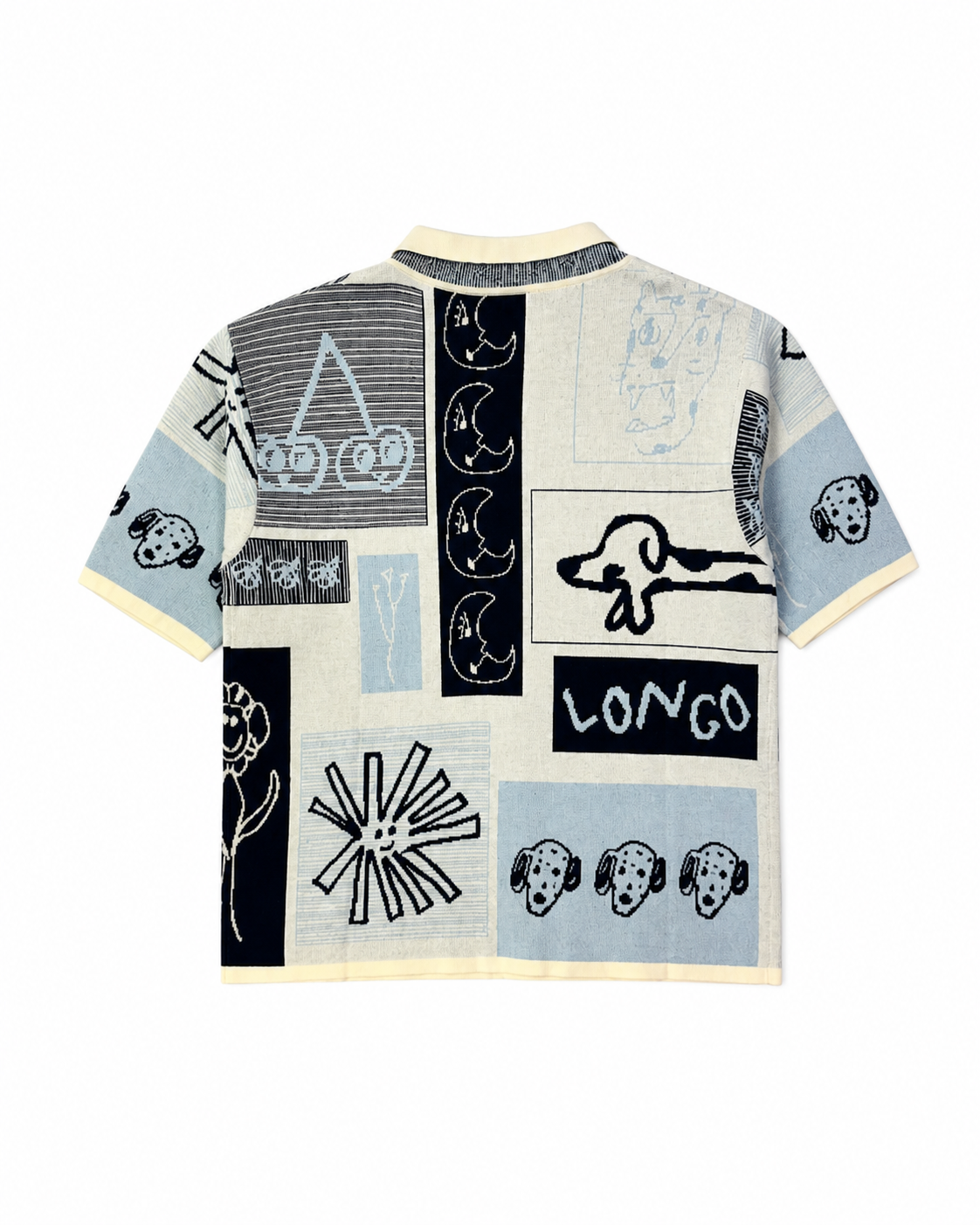 【LONGO】Man's Jacquard Knitted Shirt