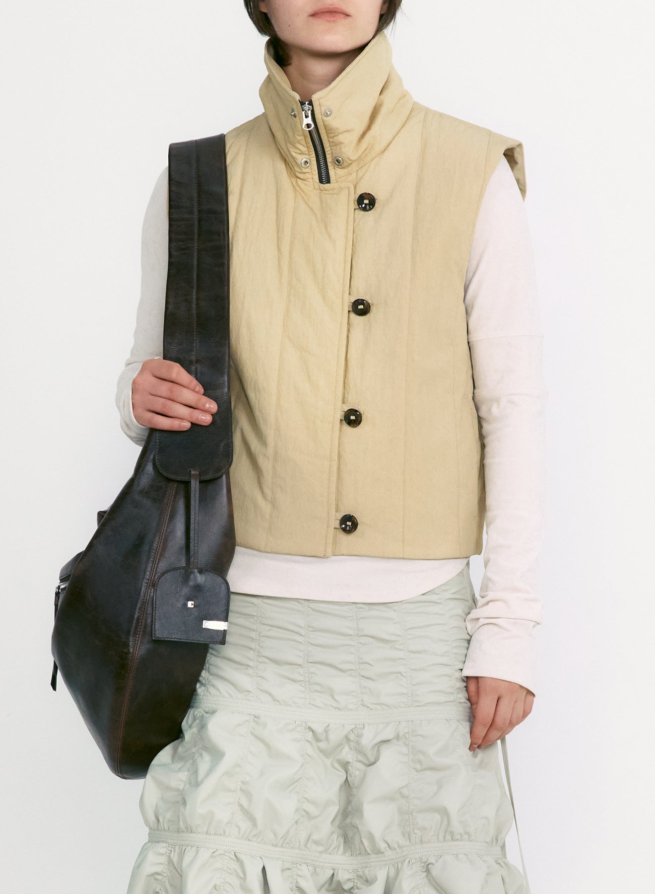 【LOW CLASSIC】VELVET CORSET POINT SLEEVE TOP