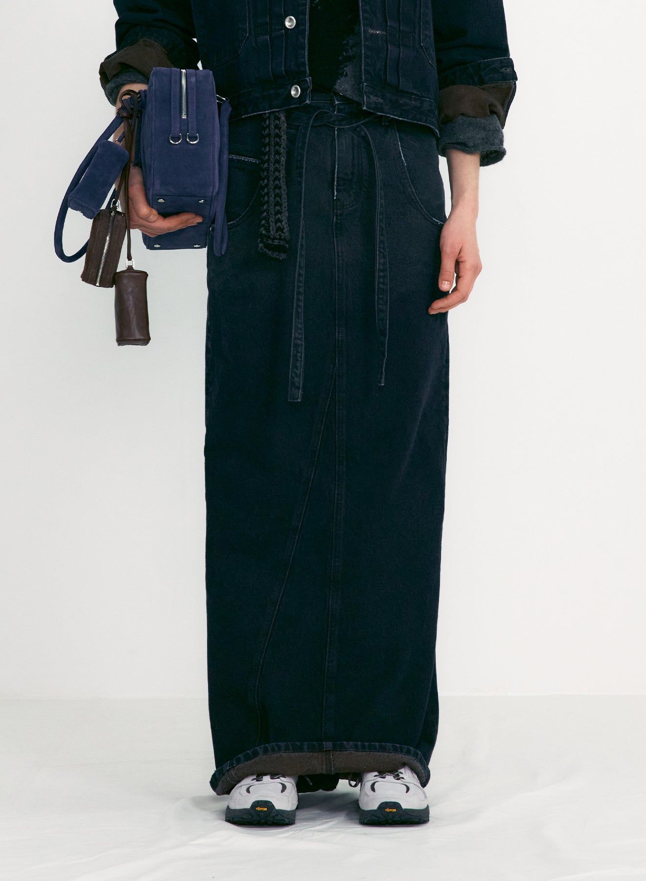 【LOW CLASSIC】DENIM MAXI SKIRT