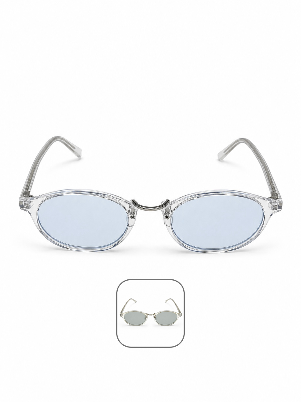 CLEAR OVAL SUNGLASSES