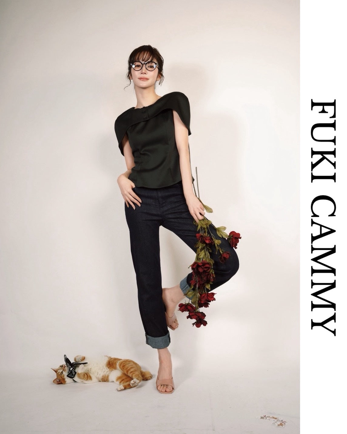 【即日発送】Leg Line stretch straight Denim