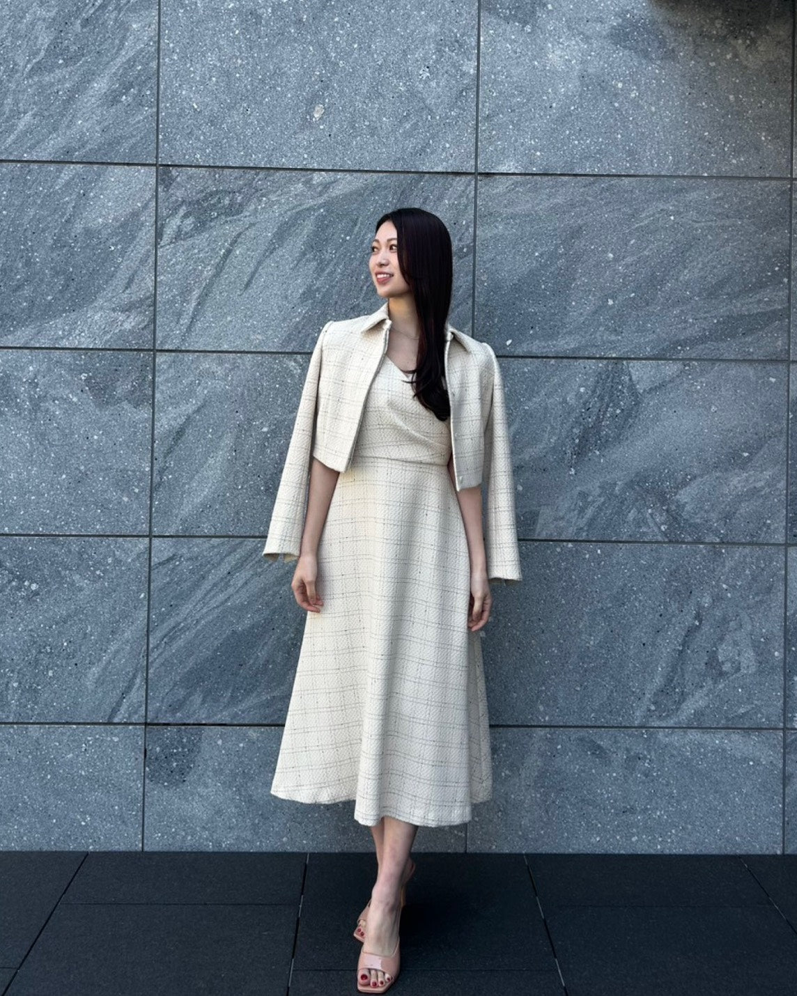【5月中旬発送】Check Jacquard Cropped Jacket