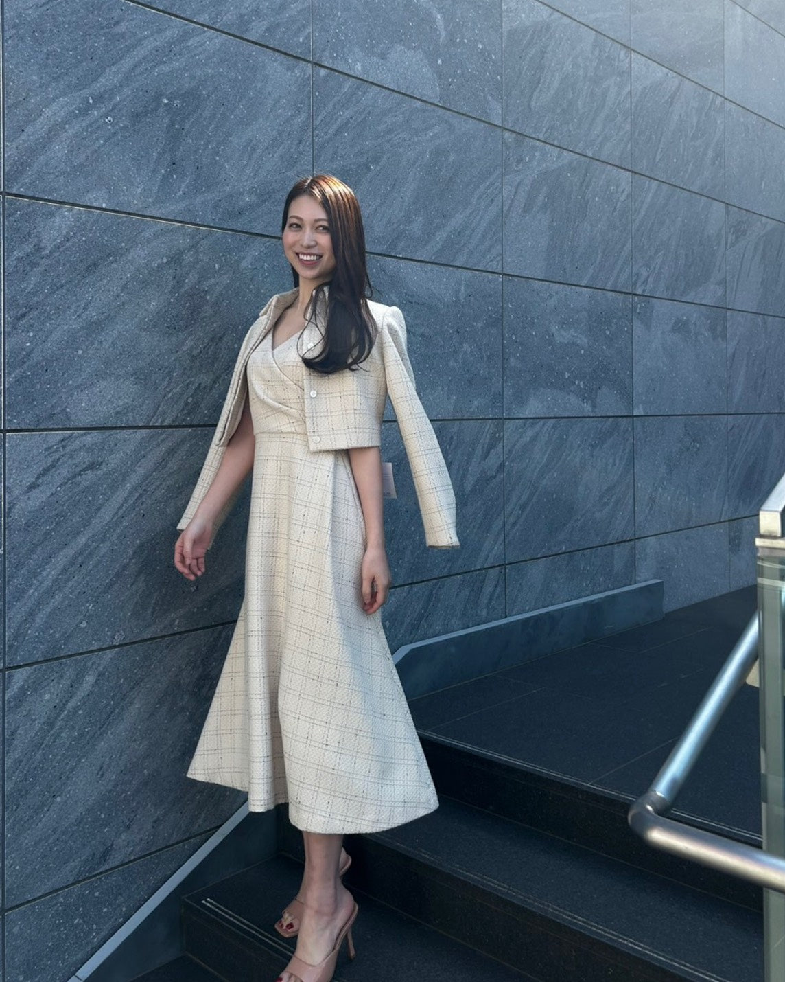 【5月中旬発送】Check Jacquard Cropped Jacket