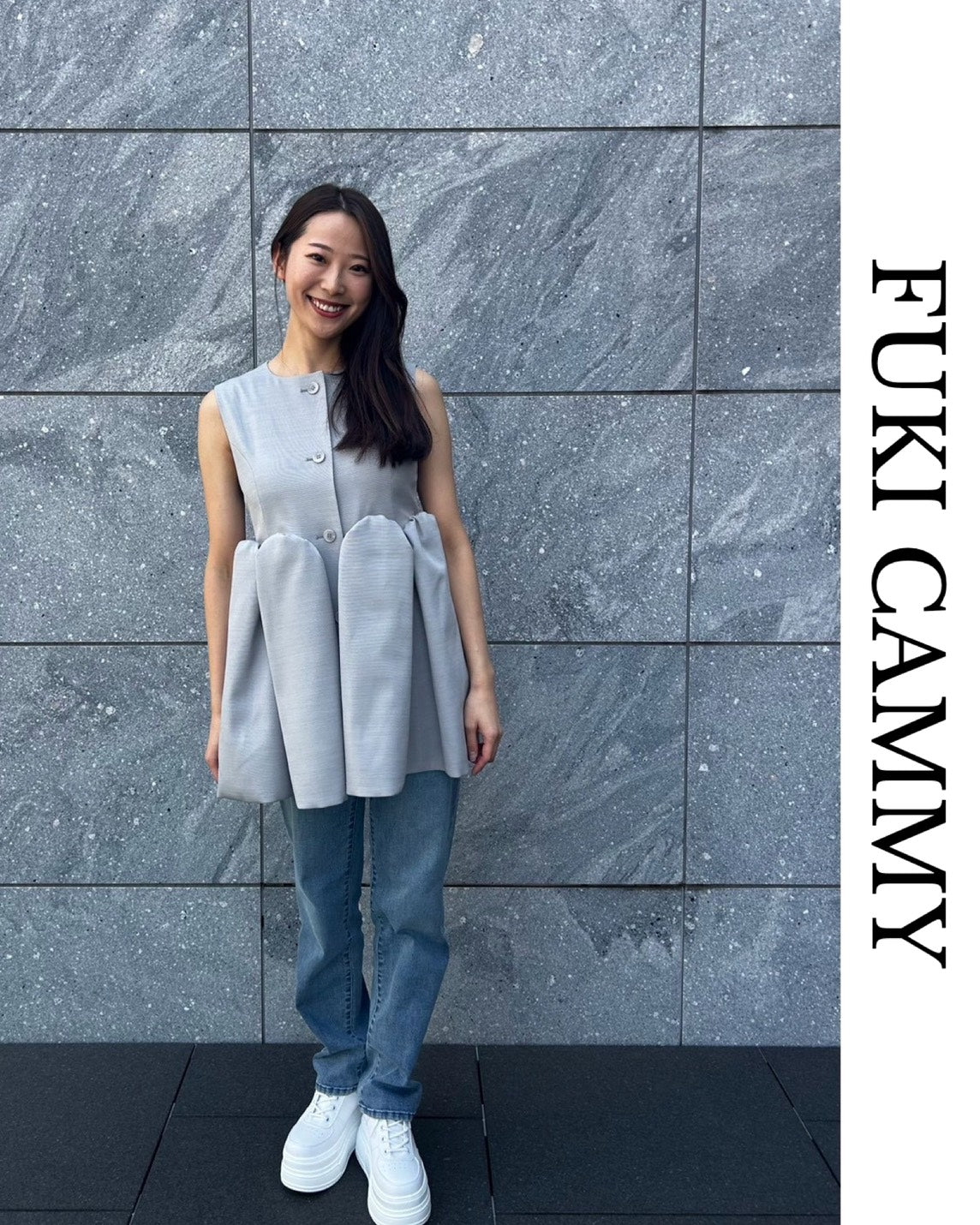 【５月中旬発送】Sleeveless Balloon Peplum Top