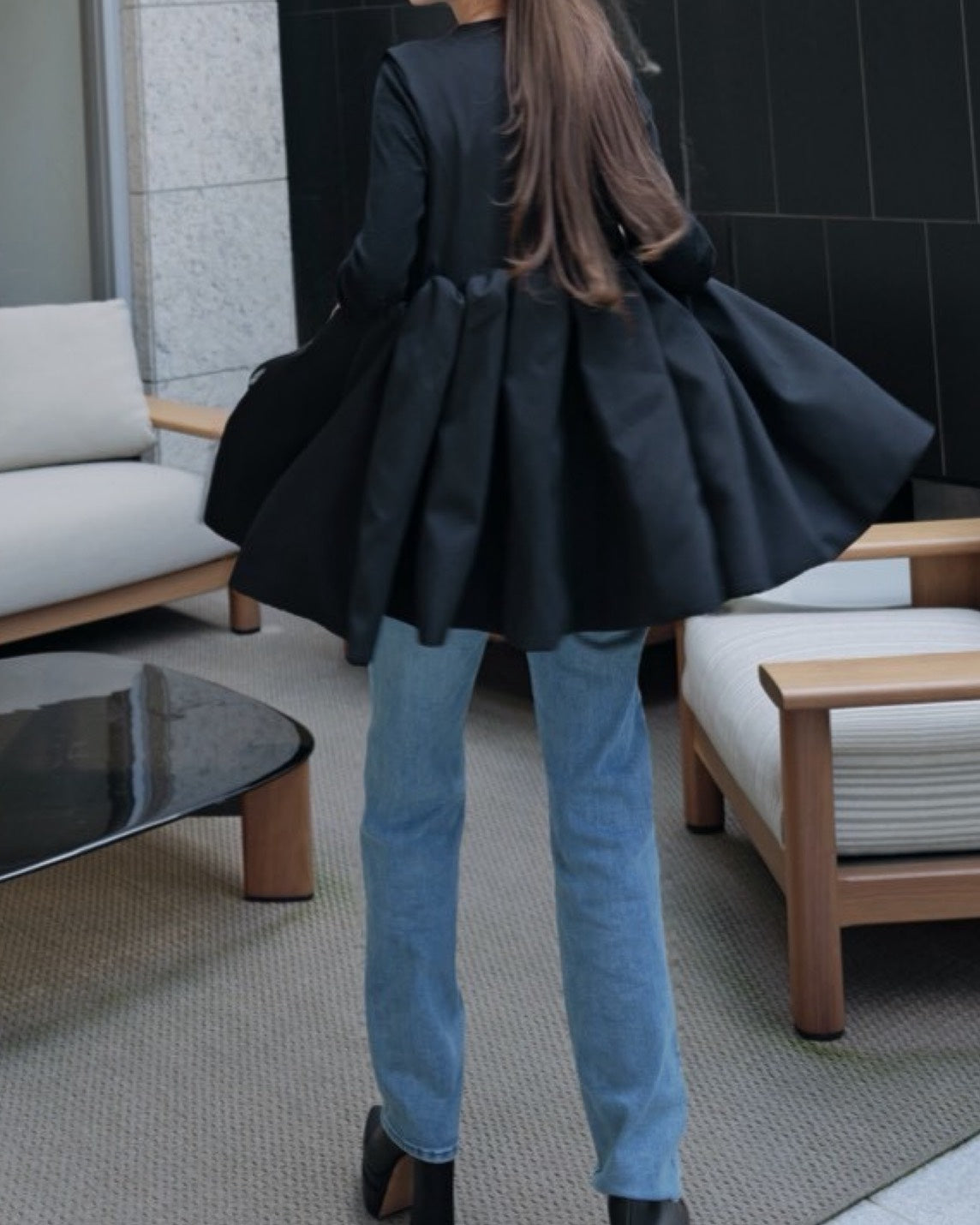 【５月中旬発送】Sleeveless Balloon Peplum Top