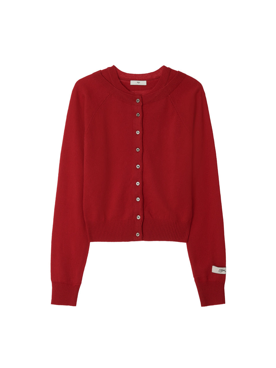 【KIJUN】Double Neck Knit Cardigan