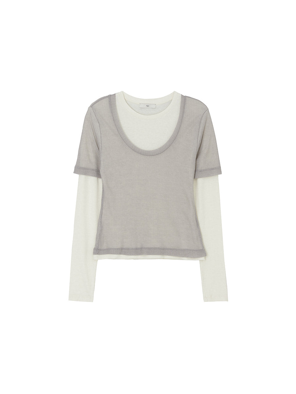【KIJUN】Layered Jersey Top