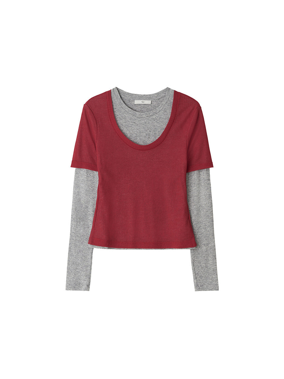 【KIJUN】Layered Jersey Top