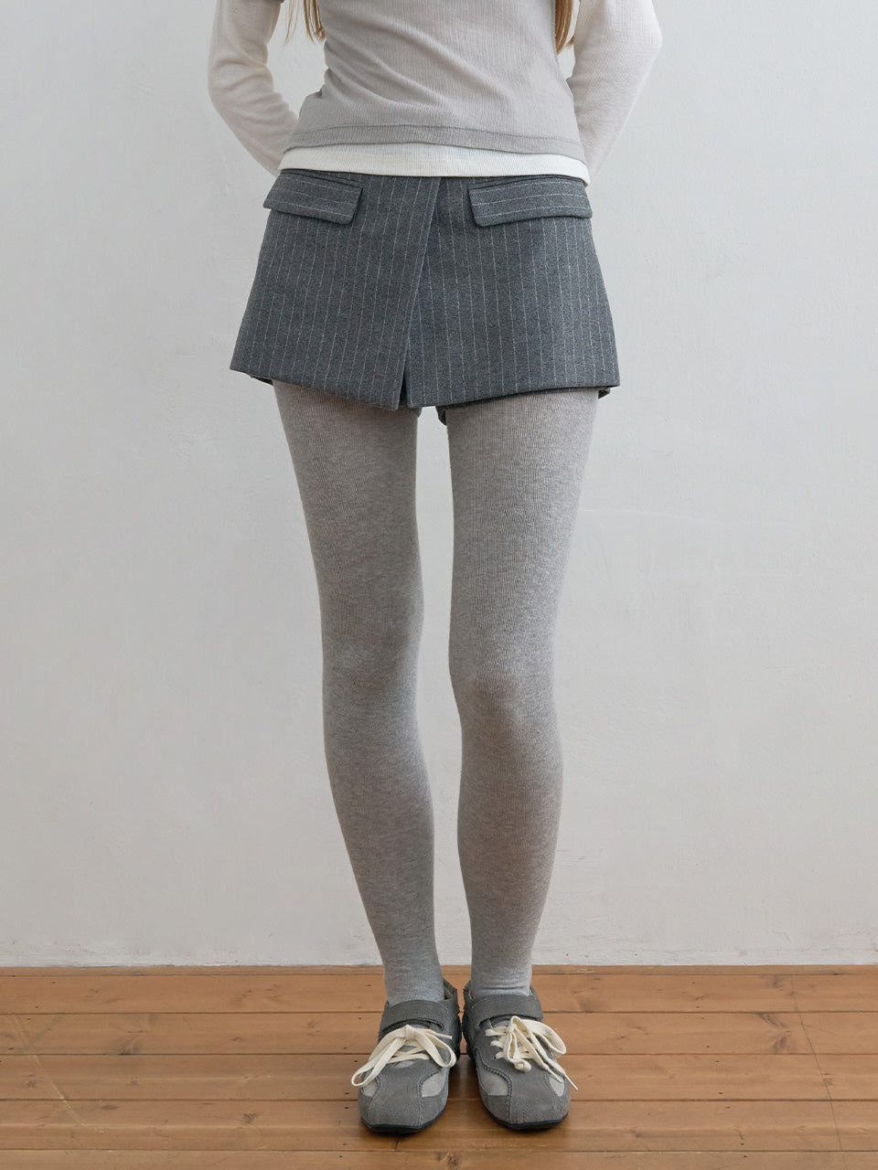 【KIJUN】Pin Stripe Wrap Shorts