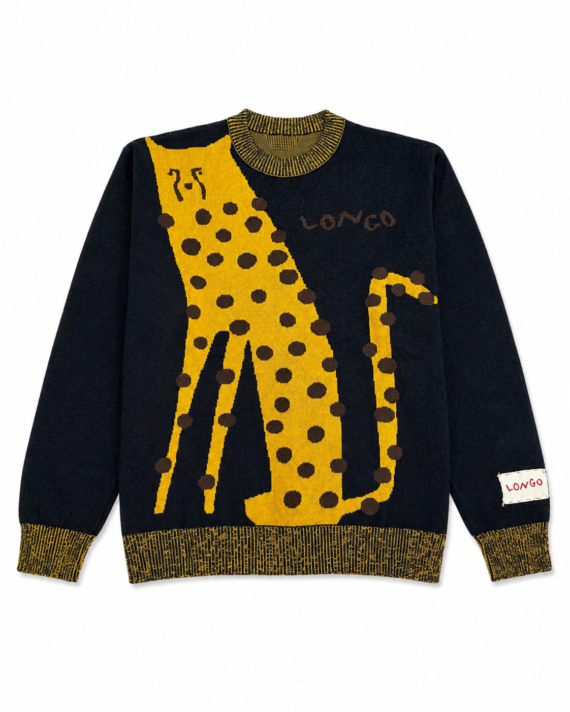 【LONGO】Man's Jacquard C-neck Hoodie