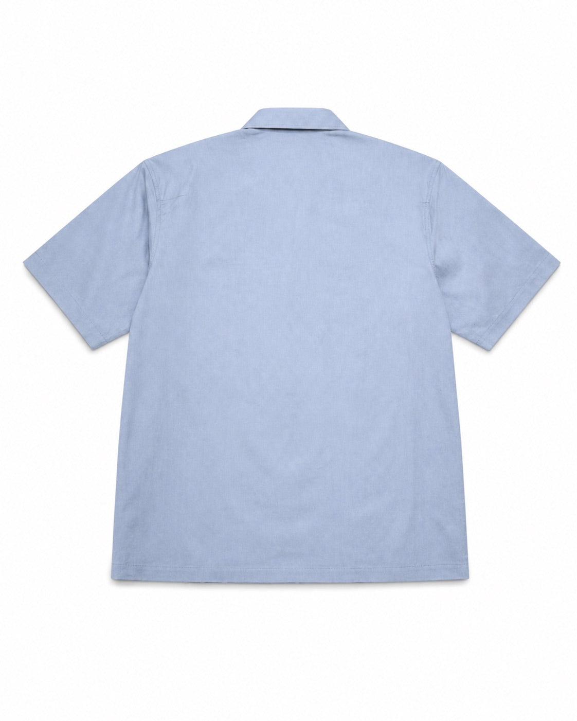 【LONGO】Man's Jacquard C-neck Hoodie Man's Short Sleev ed Shirt w/ buttons