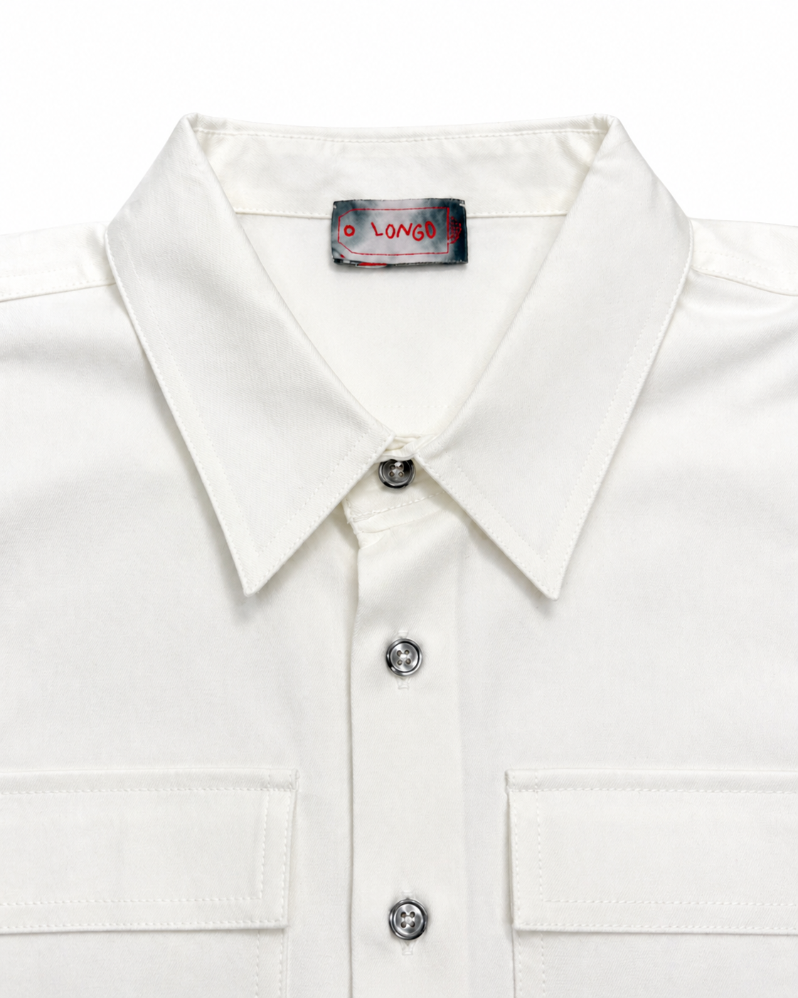 【LONGO】Man's Jacquard C-neck Hoodie Man's Short Sleev ed Shirt w/ buttons