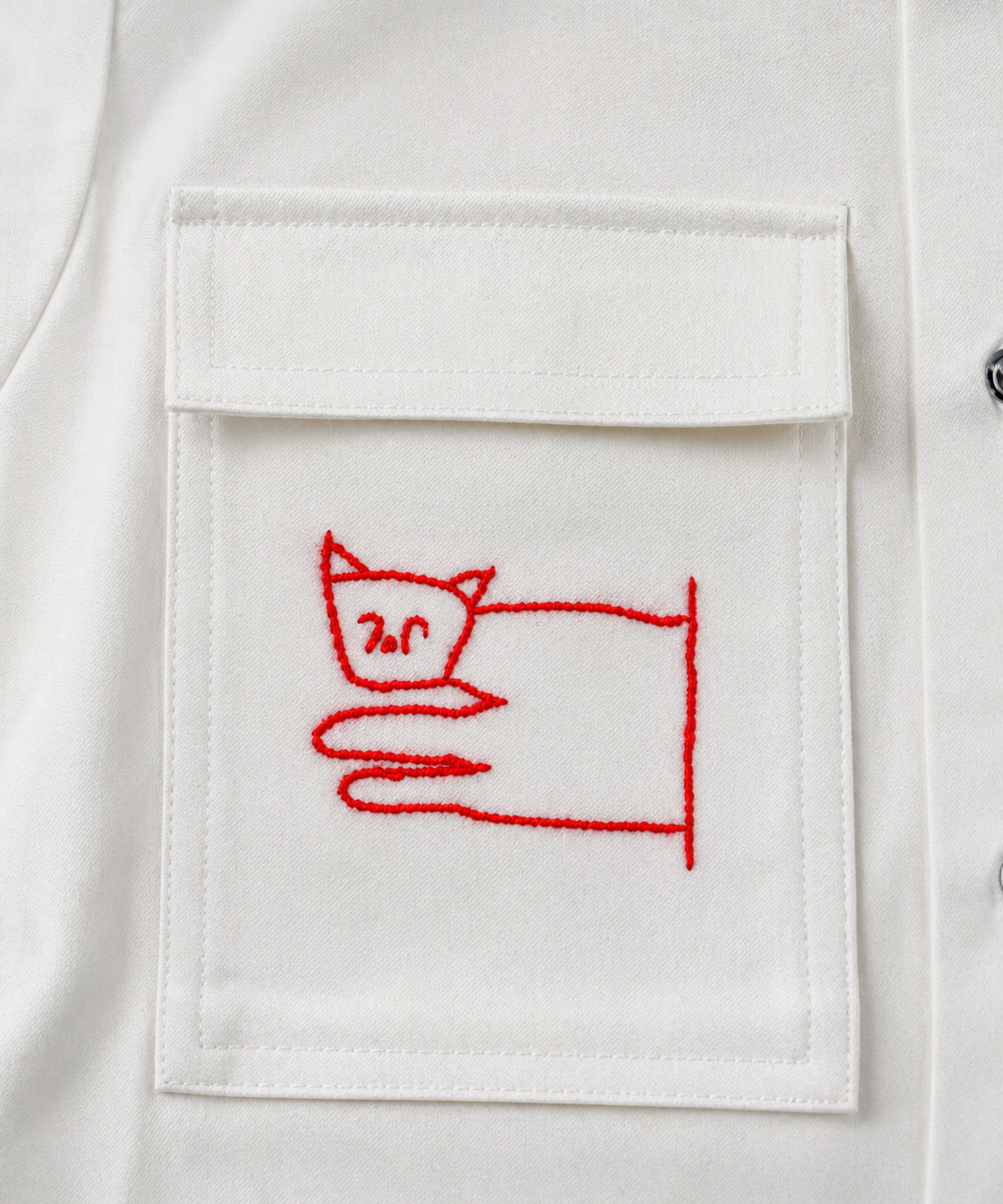 【LONGO】Man's Jacquard C-neck Hoodie Man's Short Sleev ed Shirt w/ buttons