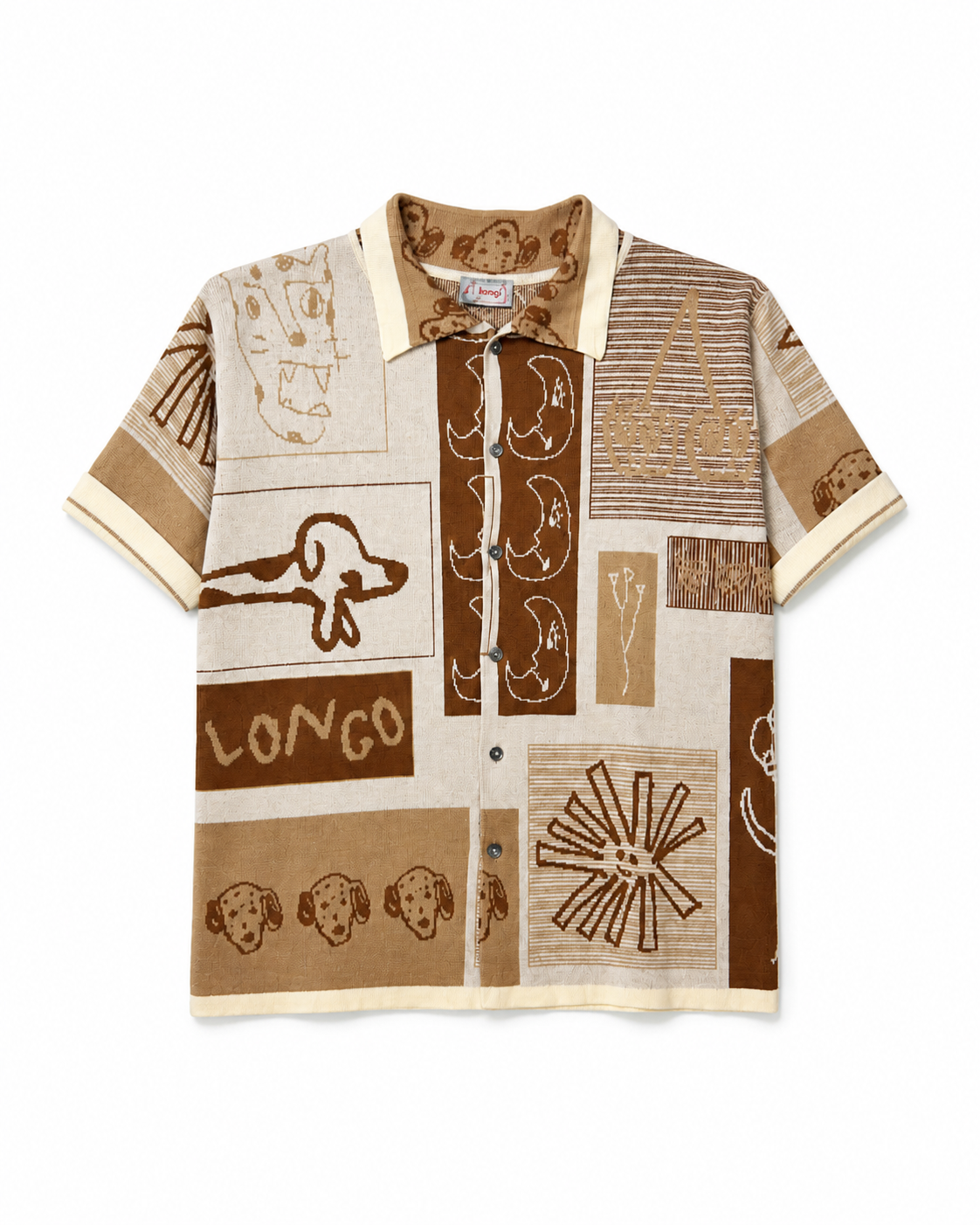 【LONGO】Man's Jacquard Knitted Shirt