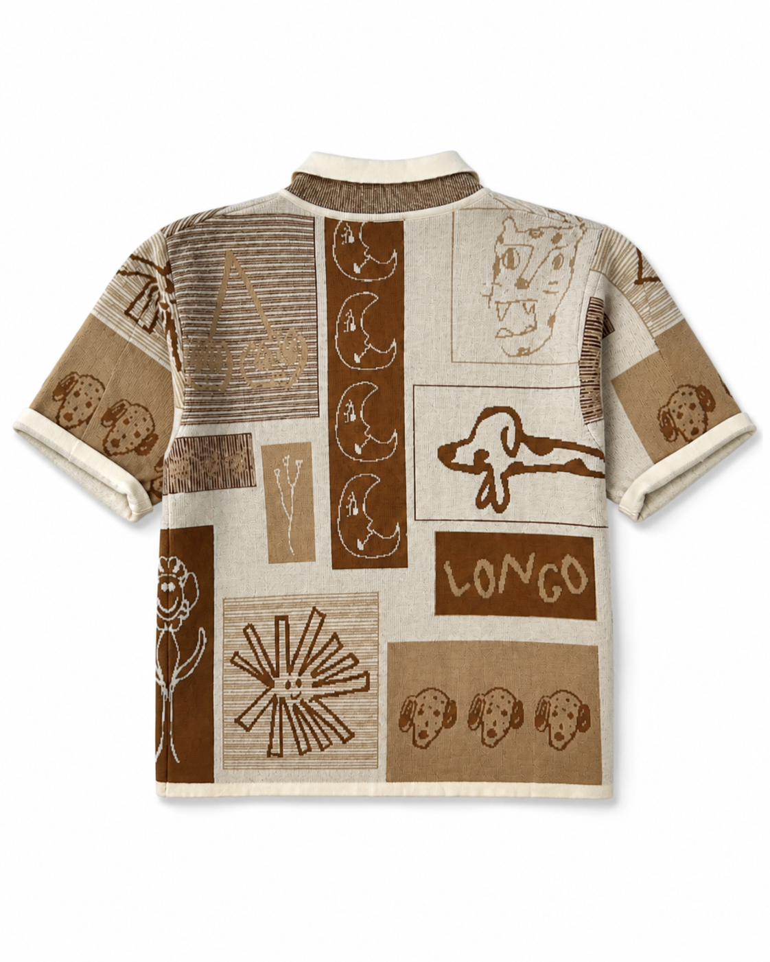 【LONGO】Man's Jacquard Knitted Shirt