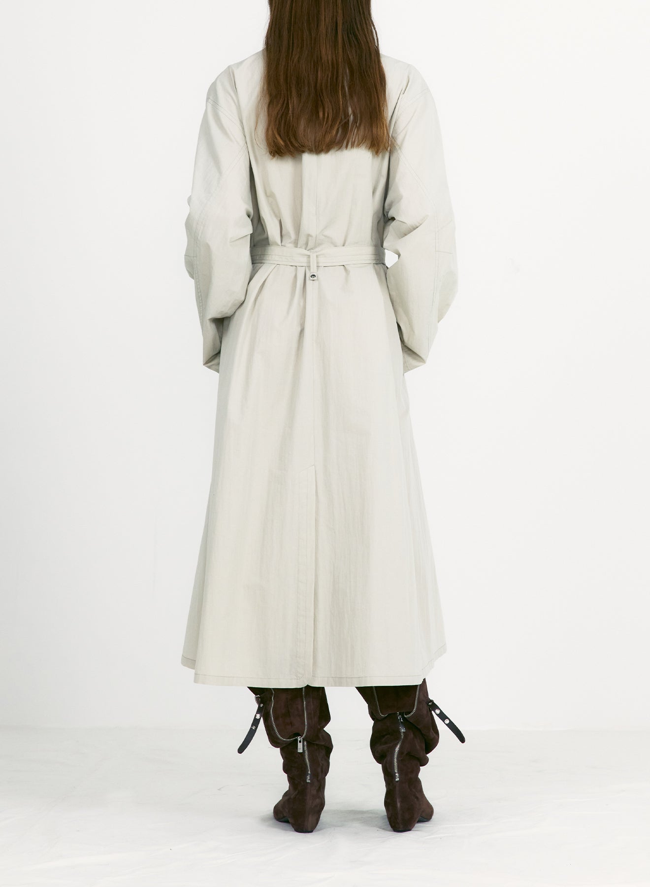 【LOW CLASSIC】LACE-UP BELTED DRESS
