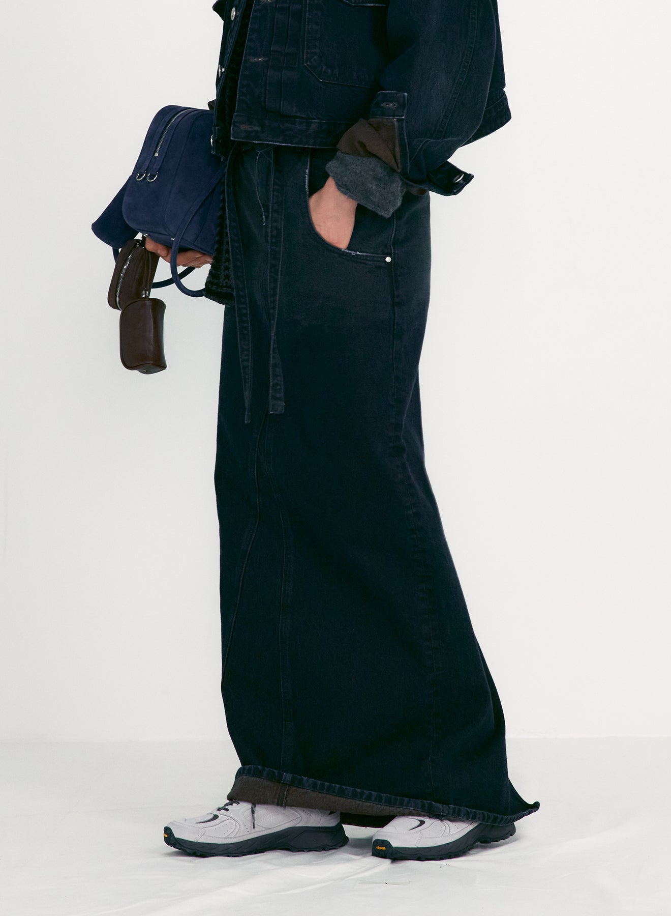 【LOW CLASSIC】DENIM　MAXI SKIRT